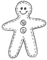 Preview: Holzstempel "Lebkuchenmann"