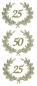 Preview: Sticker Jubiläum 25 u. 50 - gold