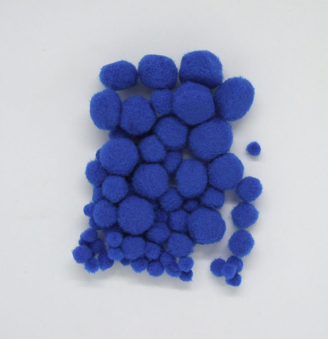 Pompons-Set 5-fach sortiert - blau