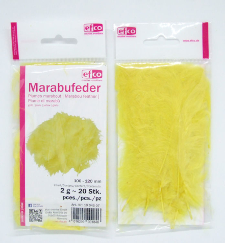 Marabufedern - gelb