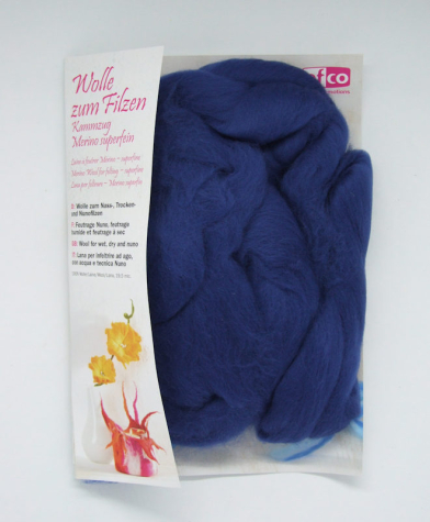 Merino-Filzwolle - Kammzug superfein - dunkelblau
