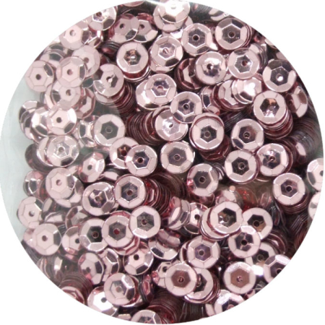 Pailletten gewölbt Ø 6mm - ca. 4.000 Stück - altrosa