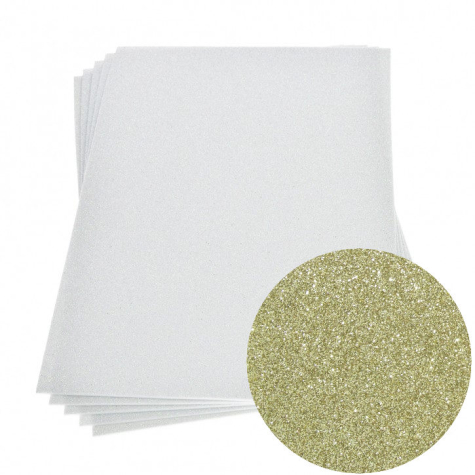 Glitter-Moosgummiplatte 2 mm - gold