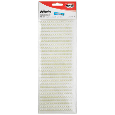 Halbperlen selbstklebend ø 4mm, creme - 448 Stück