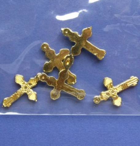 Streuteile "Kreuze gotisch" gold - 5 Stück