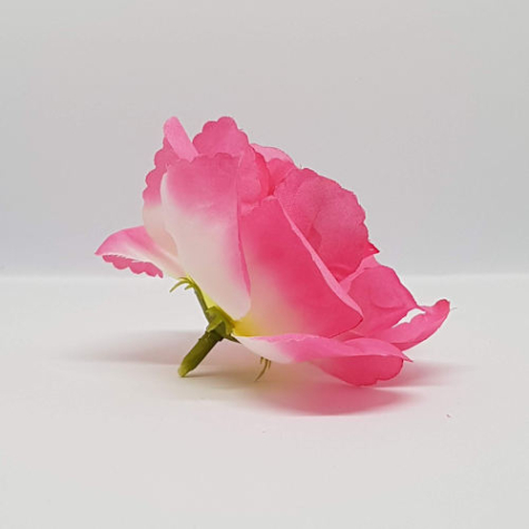 Preview: Seidenrosenblüte pink-weiß Ø 8 cm