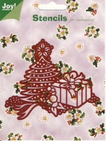 Joy! Schablone 90 - Weihnachten Baum und Geschenk
