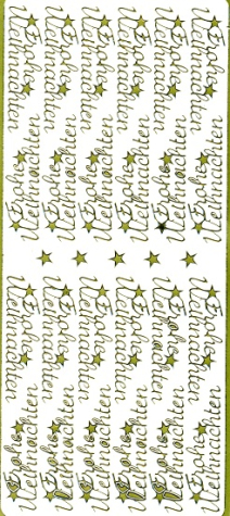 Sticker Frohe Weihnachten - gold