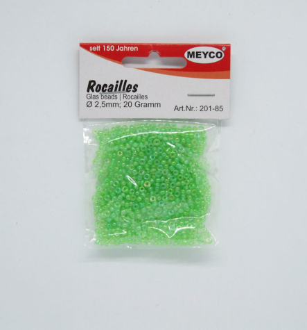 Rocailles Ø 2,5 mm - maigrün irisierend