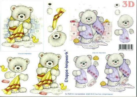 3D Bogen - A4 - Le Suh 4169178 - Bären + Badewanne