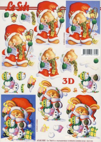 3D Bogen - A4 - Le Suh 4169959 - Weihnachts-Bärchen