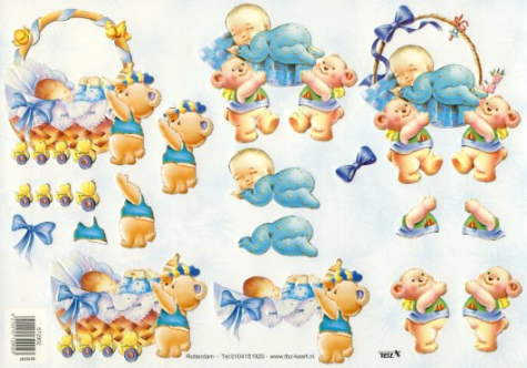 3D Bogen geprägt - TBZ 572902 - Baby + Bärchen
