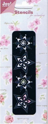 Joy! Embossing Schablone 31 - Bordüre mit Sternen und Blumen