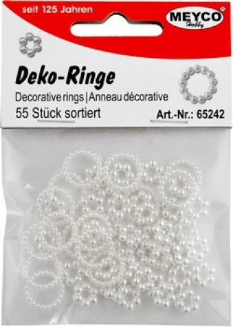 Perl-Streuteile "Deko-Ringe" zweifach sortiert- ca. 55 Stück