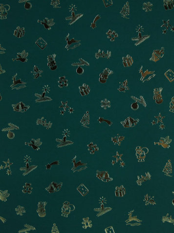 Fotokarton Weihnachtsmotive dunkelgrün - mit Folienveredelung