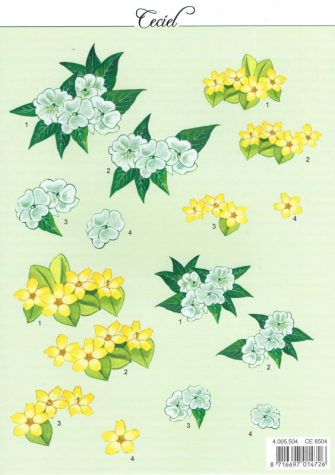 3D-Bogen - Ceciel - Blumen grün