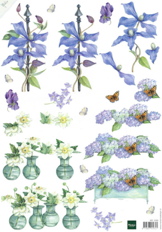 3D Bogen - Marianne Design - Clematis & Hortensien