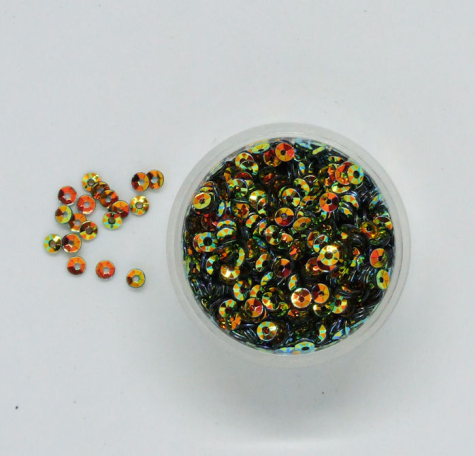 Pailletten Ø 3 mm gewölbt, 6 Gramm - African Dream