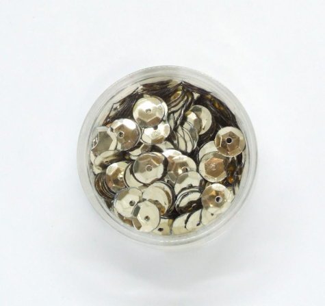 Pailletten gewölbt Ø 6mm, 6 Gramm - topas