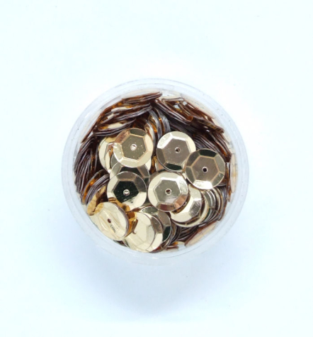 Pailletten gewölbt Ø 8 mm, 5 Gramm - bernstein