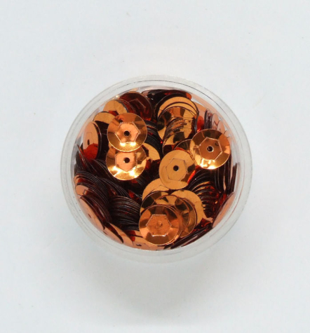 Pailletten gewölbt Ø 8 mm, 5 Gramm - kupfer