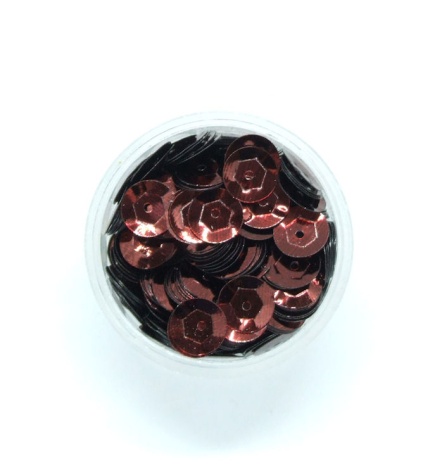 Pailletten gewölbt Ø 8 mm, 5 Gramm - dunkelbordeaux