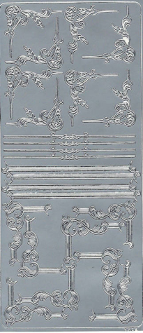 Sticker Ecken und Linien Nr. 1894 - silber