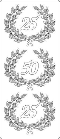 Sticker Jubiläum 25 u. 50 - gold