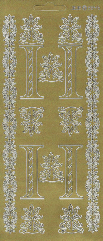 Sticker Buchstabe 'I' - gold