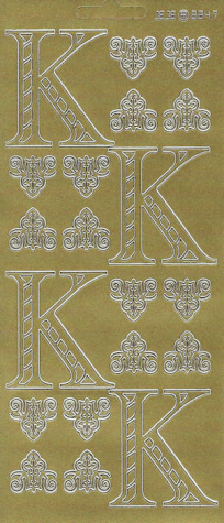 Sticker Buchstabe 'K' - gold