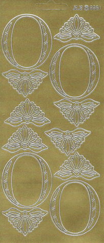 Sticker Buchstabe 'O' - gold