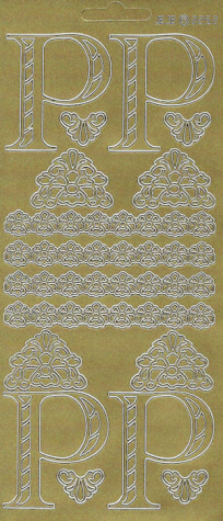 Sticker Buchstabe 'P' - gold