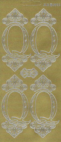 Sticker Buchstabe 'Q' - gold