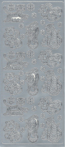 Sticker Tiger - 1689 - silber