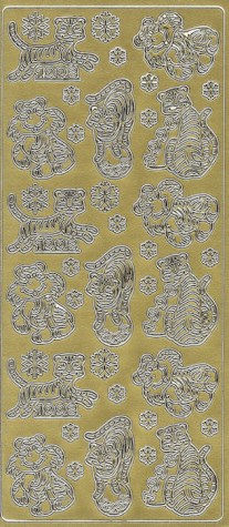 Sticker Tiger - 1689 - gold