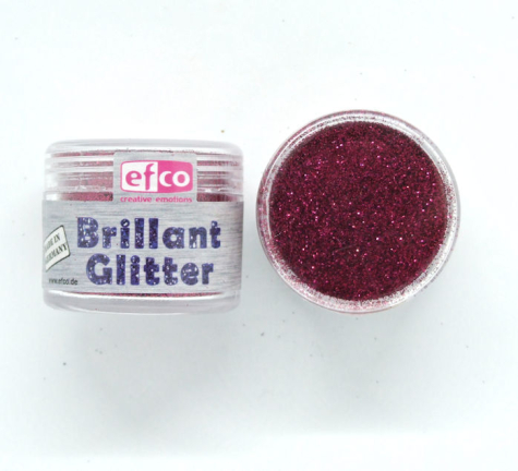 Brillant Glitter/Polyester Glitter in Dose - burgund