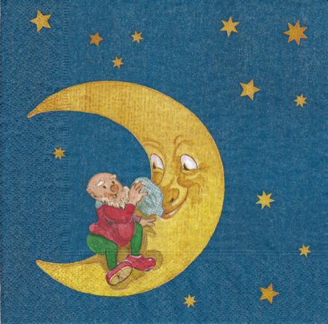 Serviette Man in the moon - 1 Stück