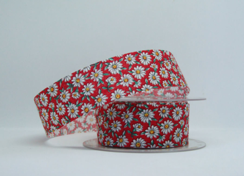 Schnittband Gänseblümchen - rot - 1 Meter