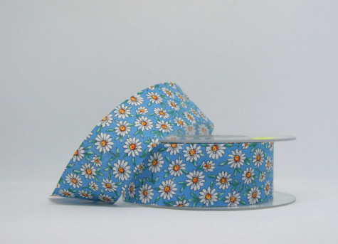 Schnittband Gänseblümchen - hellblau - 1 Meter