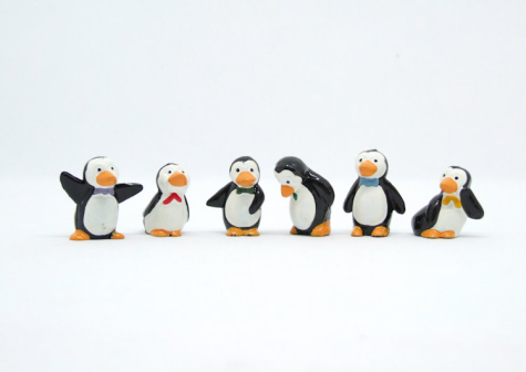 Dekofiguren Pinguine - 6 Stück sortiert