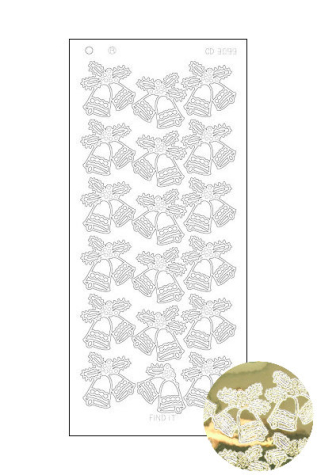 Spiegelsticker Glocken - gold