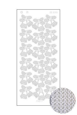 Spiegelsticker Glocken - silber