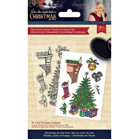 Preview: Acrylstempel-Set - Twas the night before christmas - Stockings by the fire