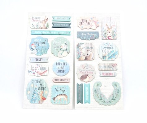 3D Die-Cut Toppers - Watercolour Christmas - 23tlg.