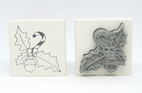 May & Berry Holzstempel Ilex mit Zuckerstange