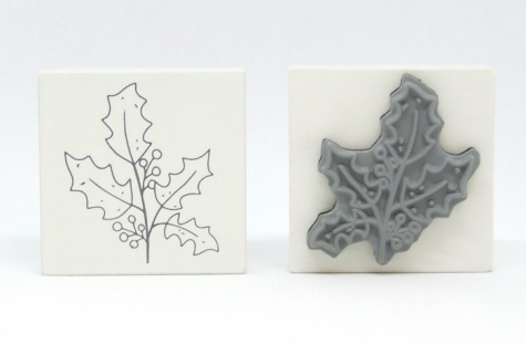 May & Berry Holzstempel - Ilexzweig