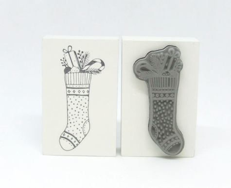 May & Berry Holzstempel - Weihnachtsstrumpf