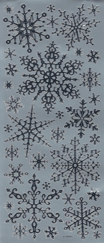Create Christmas Spiegelsticker Schneeflocken - silber
