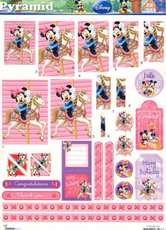 Pyramid 3D Bogen - A4 <br> StudioLight PYRDIS182 <br> Disney Minnie Mouse