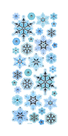 Create Christmas Sticker Schneeflocken - mit Folienveredelung und Prägung